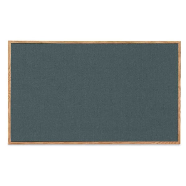 Combo Board, 36"x24", Bronze Frame/White Porcelain & Forbo